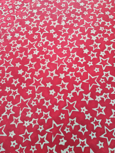 Batik Papier, Sterne rot